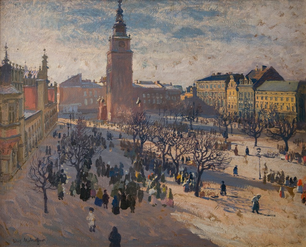 Józef Mehoffer - Main Market Square in Krakow
