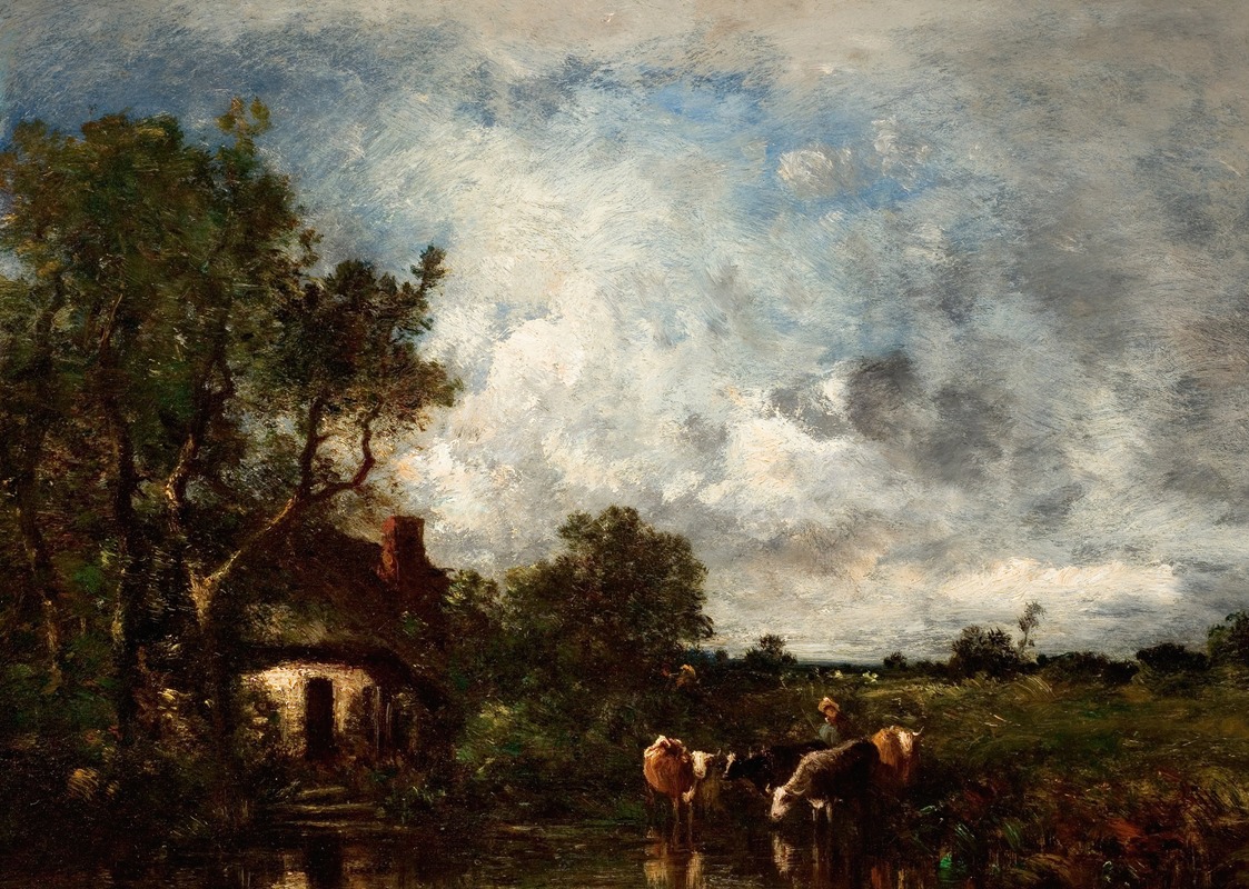 Léon-Victor Dupré - Cattle Watering