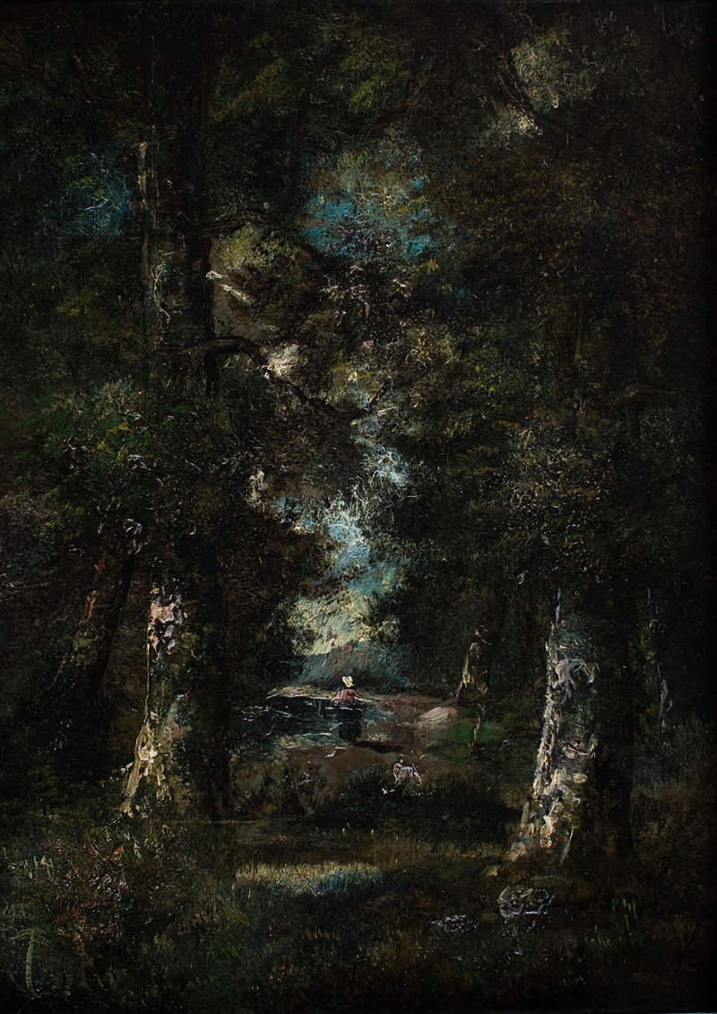 Narcisse-Virgile Diaz de La Peña - Landscape (Path in the Woods)