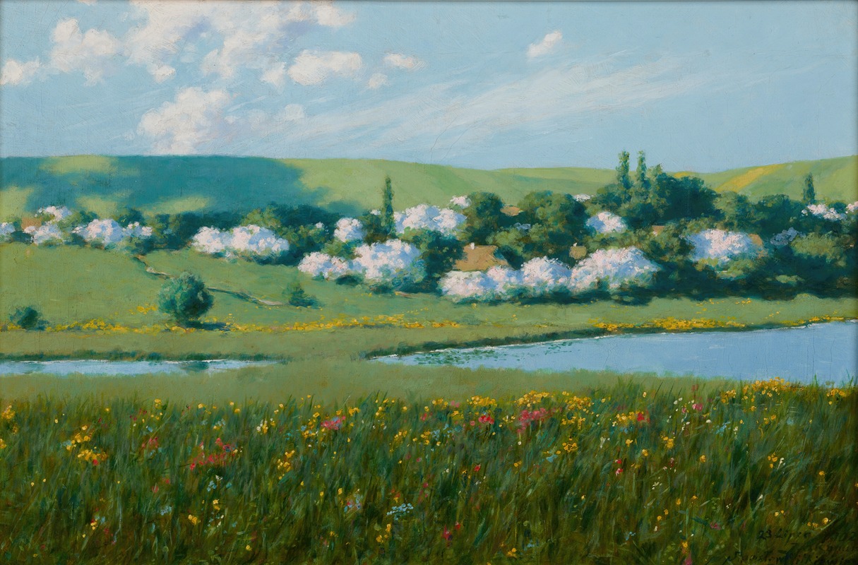 Stanisław Witkiewicz - Spring Landscape with a Pond