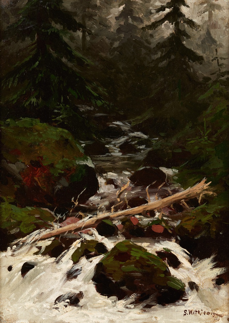 Stanisław Witkiewicz - Stream in the Forest