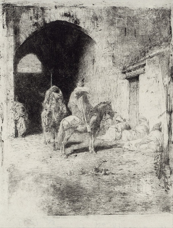 Mariano Fortuny Marsal - Casbah Guard in Tetouan