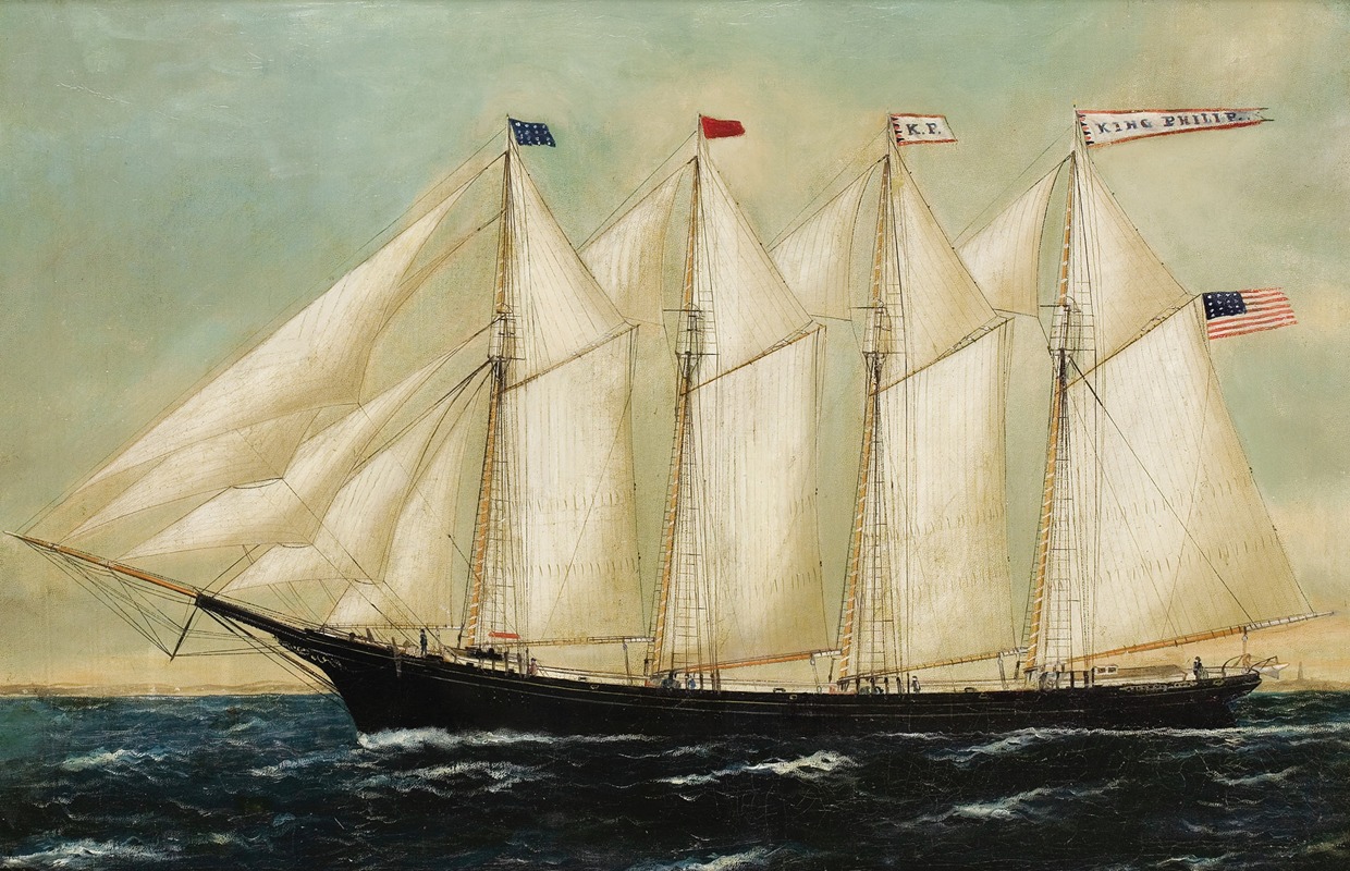 William Pierce Stubbs - A Four Mast Schooner ‘King Philip’