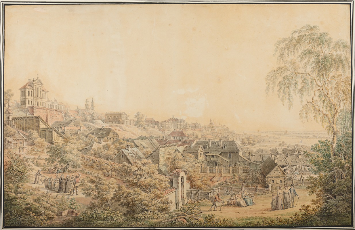 Zygmunt Vogel - View of Warsaw from the side of the gardens in the Saint Casimir’s Monastery