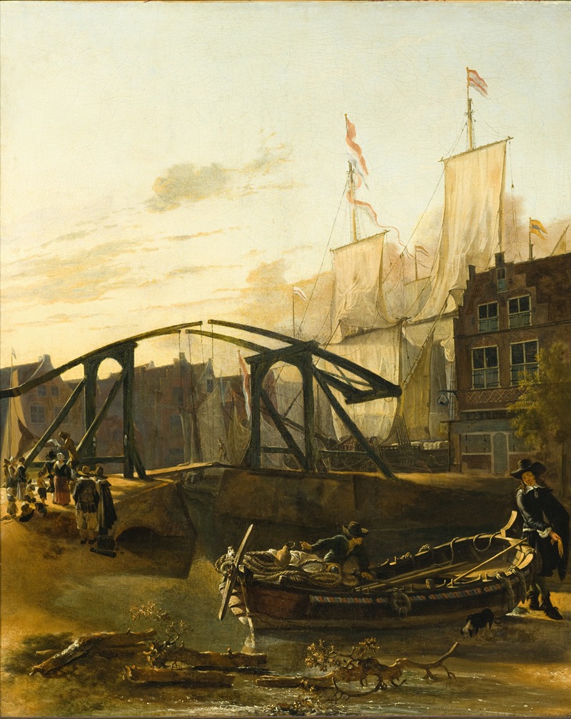 Adam Pynacker - View of a Harbor in Schiedam
