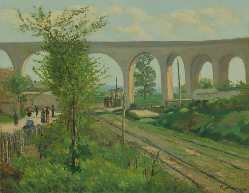 Armand Guillaumin - The Arcueil Aqueduct at Sceaux Railroad Crossing