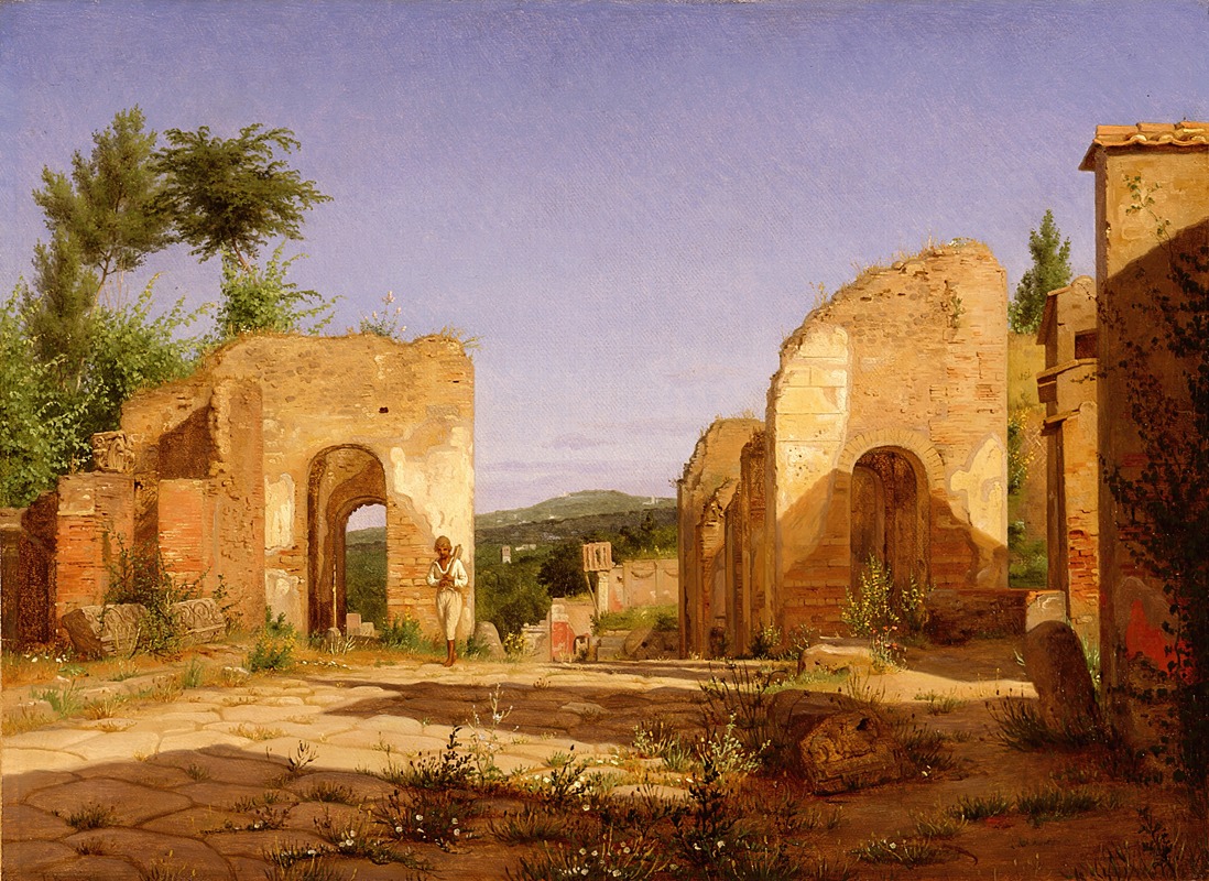 Christen Købke - Gateway in the Via Sepulcralis in Pompeii