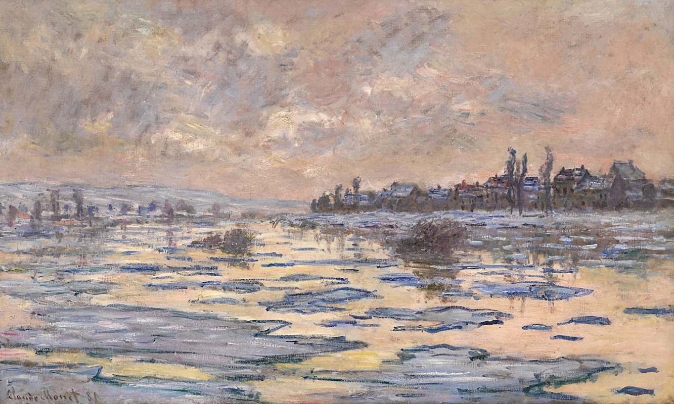 Claude Monet - La Seine à Lavacourt, débâcle