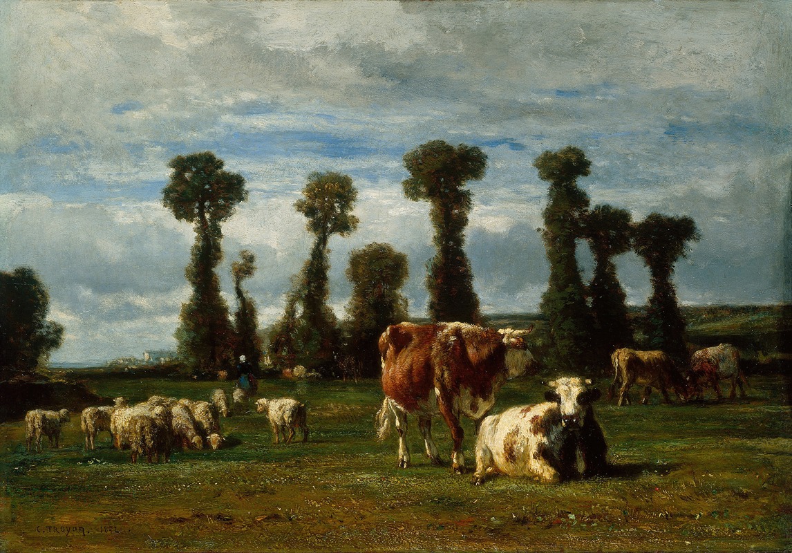 Constant Troyon - Pasture in Normandy