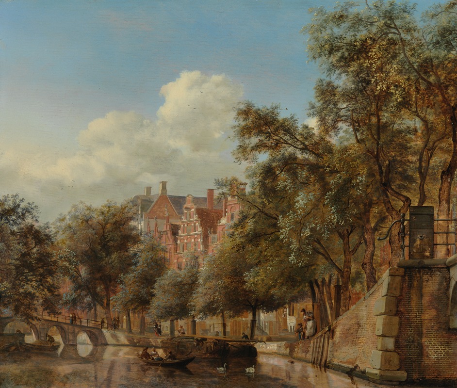 Jan van der Heyden - The Herengracht, Amsterdam, Viewed from the Leliegracht