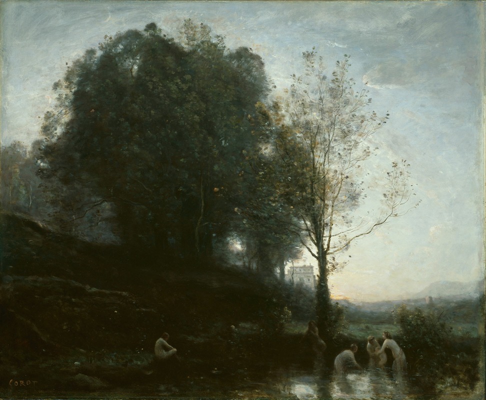 Jean-Baptiste-Camille Corot - Bathing Nymphs and Child