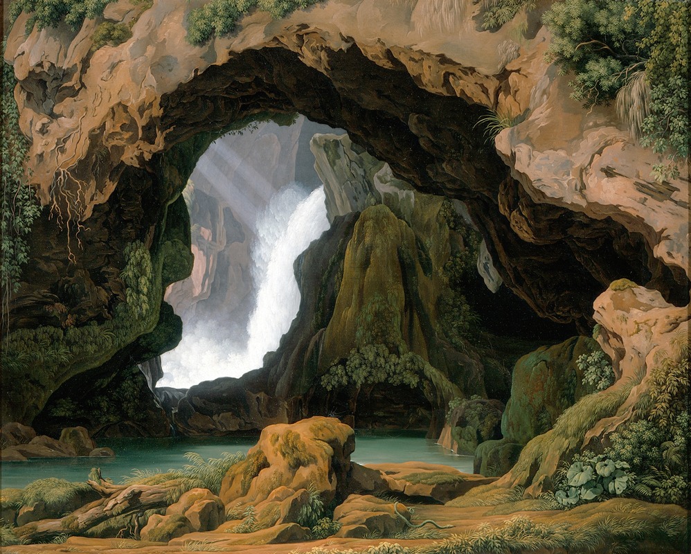 Johann Martin von Rohden - The Grotto of Neptune in Tivoli