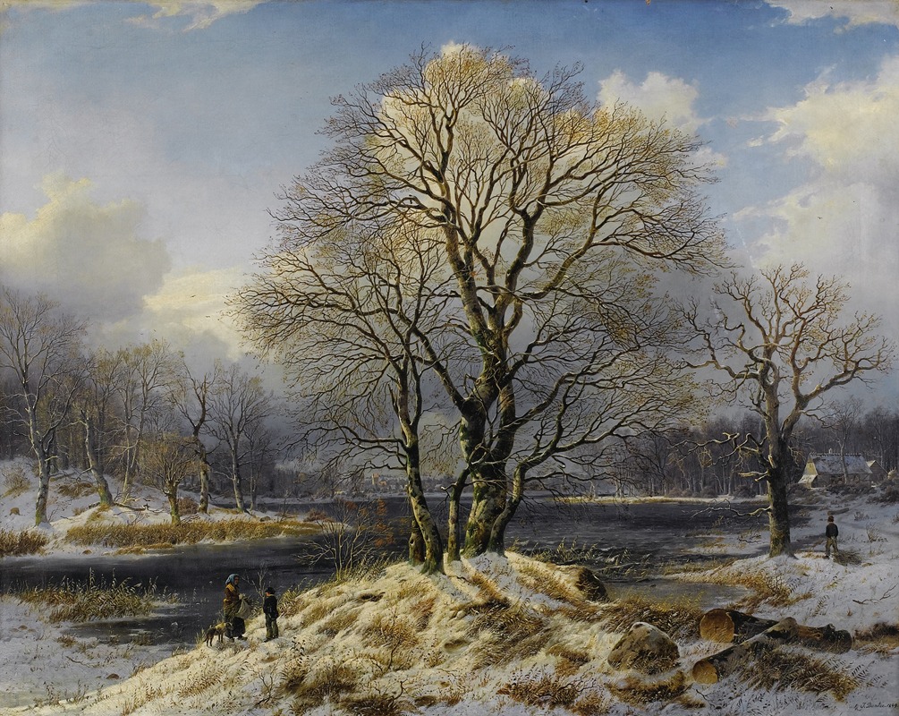 Johannes Bartholomäus Duntze - Winter Landscape