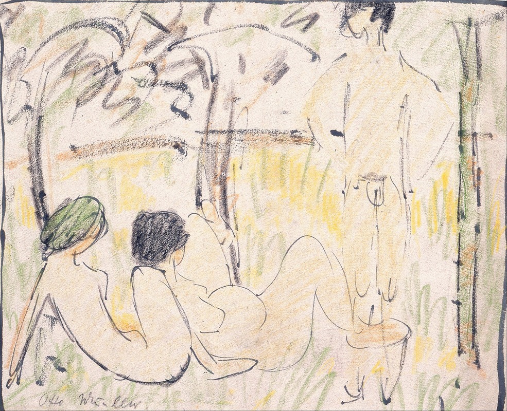 Otto Mueller - Three Nudes