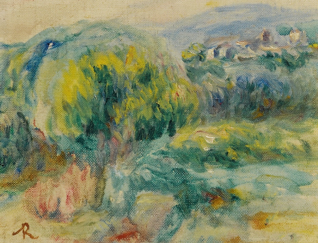 Pierre-Auguste Renoir - Paysage aux environs de Cagnes-Sur-Mer