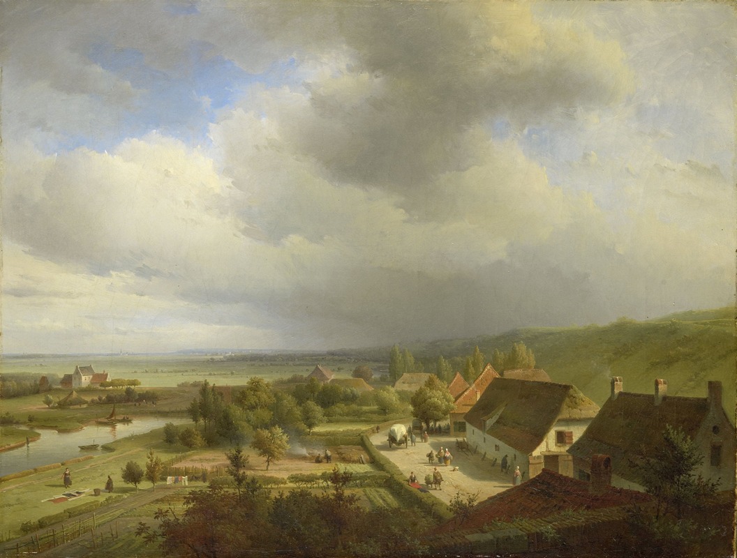 Abraham Johannes Couwenberg - Hilly Landscape near Wageningen