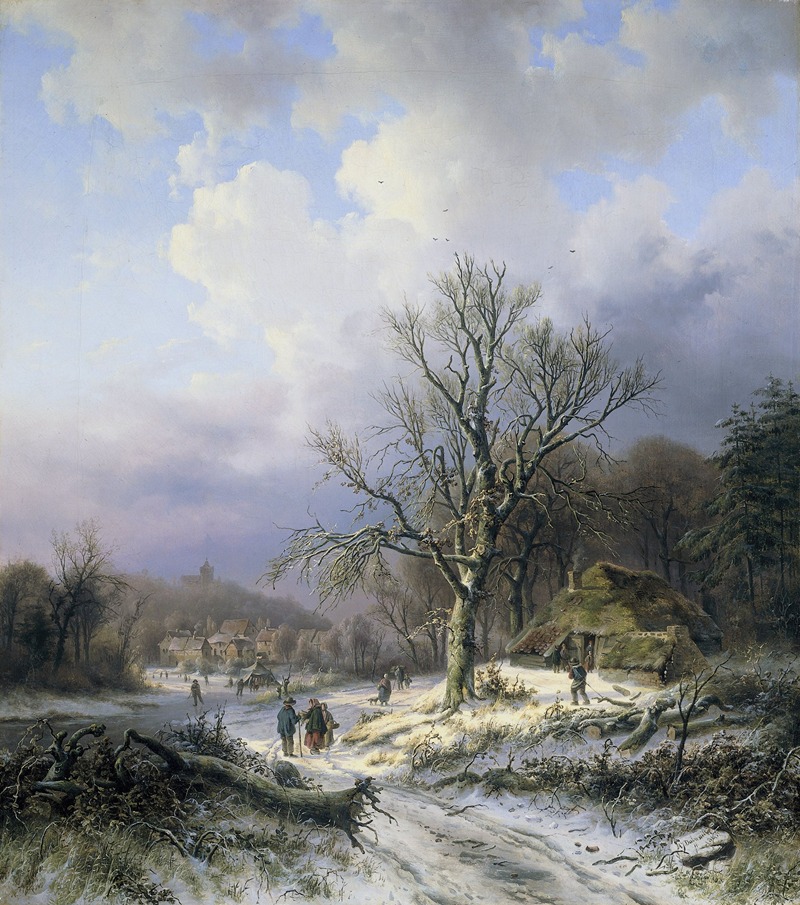 Alexander Joseph Daiwaille - Snow Landscape