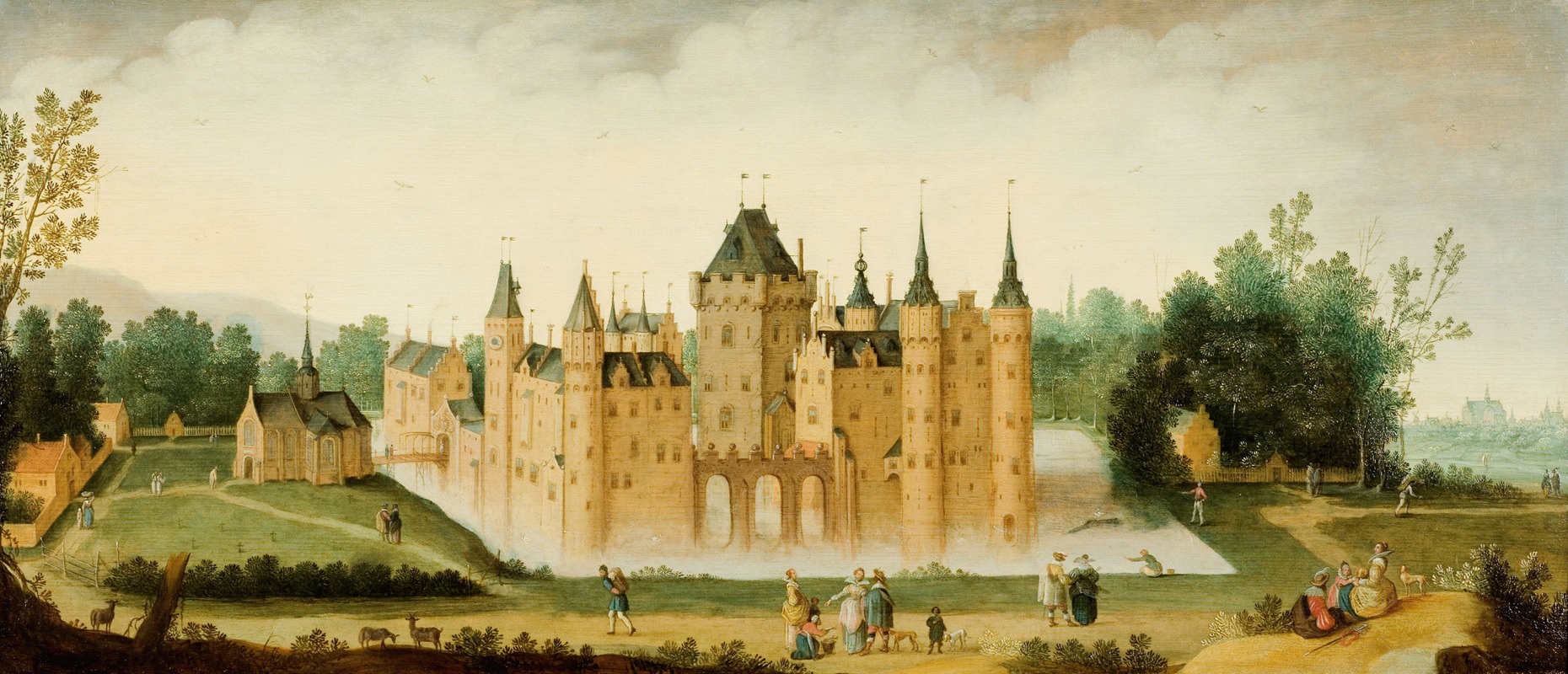 Claes Jacobsz. van der Heck - View of the Castle of Egmond aan den Hoef