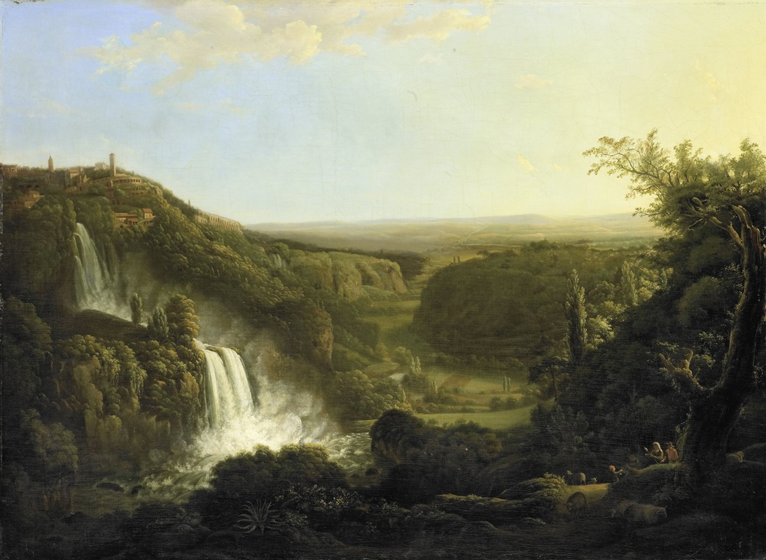 Cornelis Apostool - The Anio Valley with the Waterfalls of Tivoli