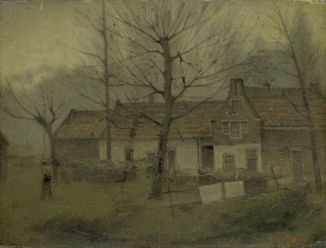 Eduard Karsen - Houses in a Village