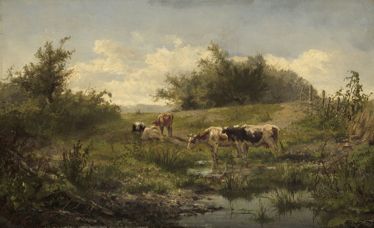Gerard Bilders - Cows at a Pond