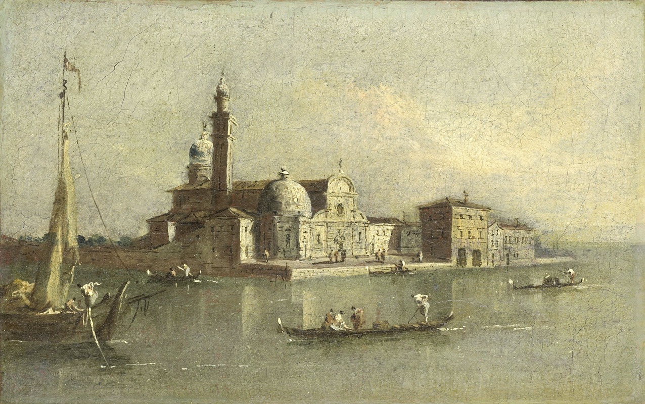 Giacomo Guardi - View of the Isola di San Michele in Venice