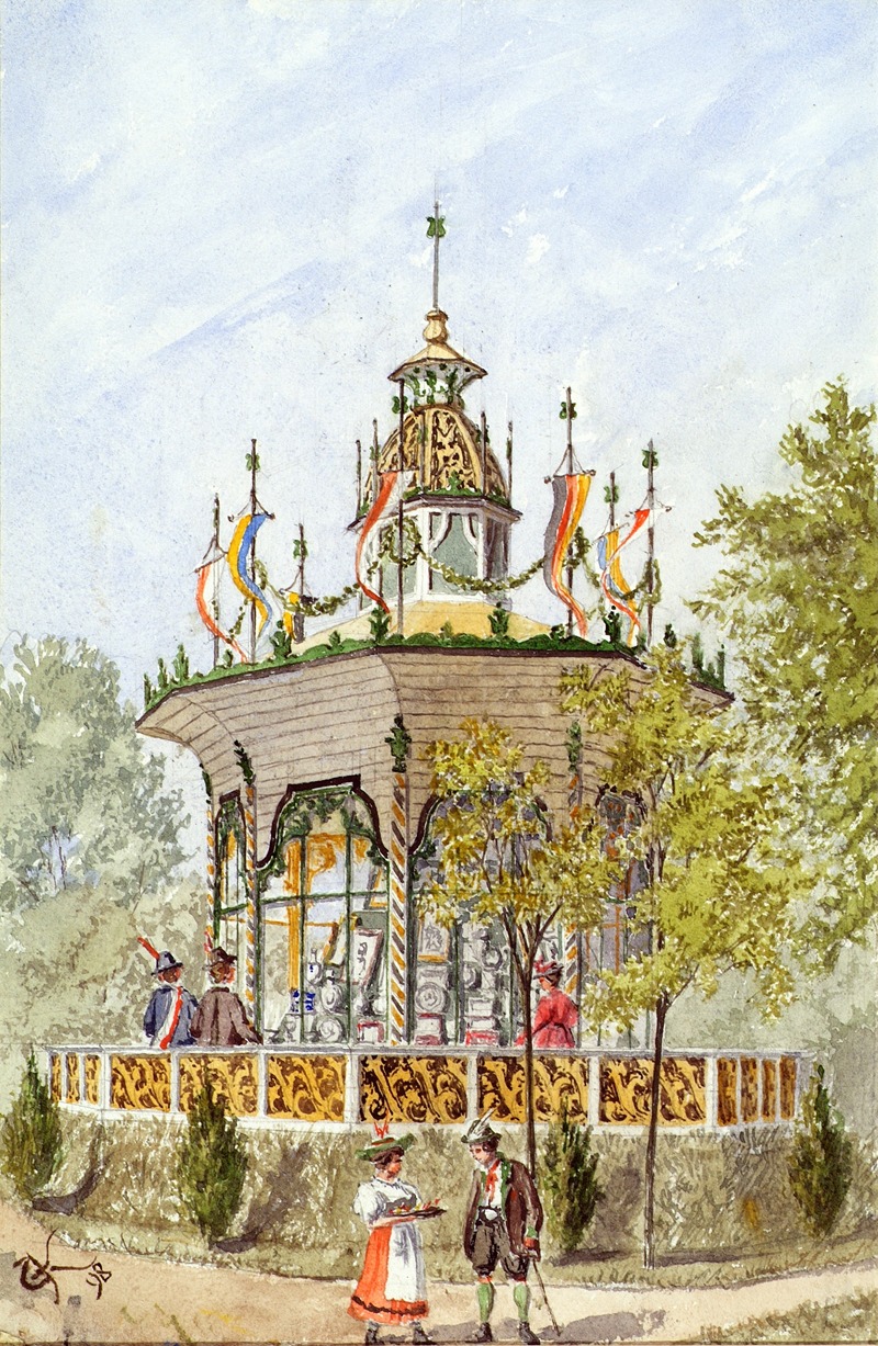 Gustav Korompay - Der Gabentempel des Wiener Schützenfestes von 1898