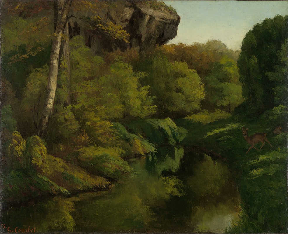 Gustave Courbet - View in the Forest of Fontainebleau