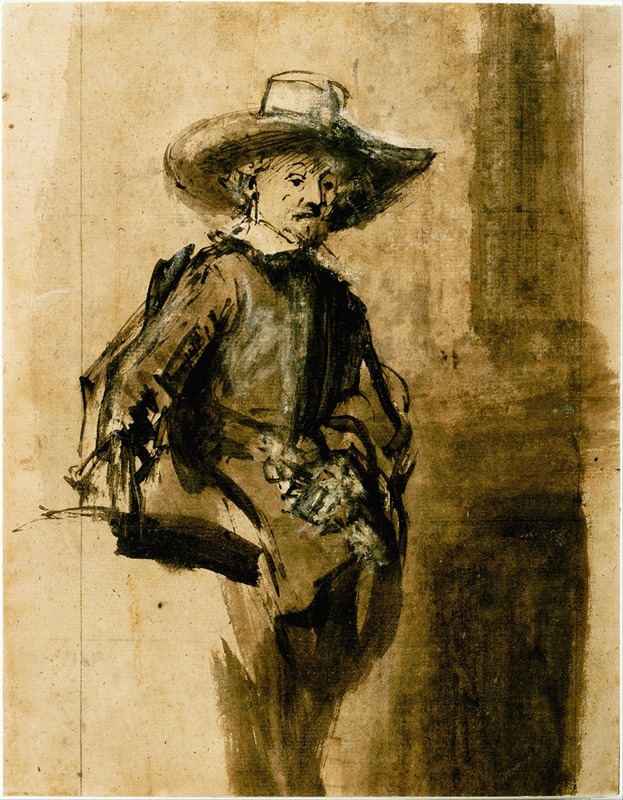Rembrandt van Rijn - Study for one of the Syndics, Volckert Jansz.