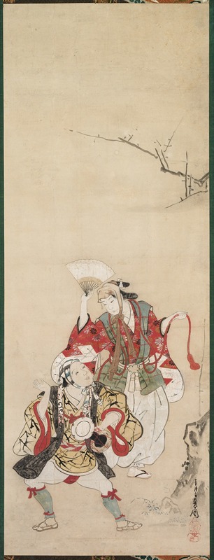 Miyagawa Chōshun - Spring Dancers (Manzai)