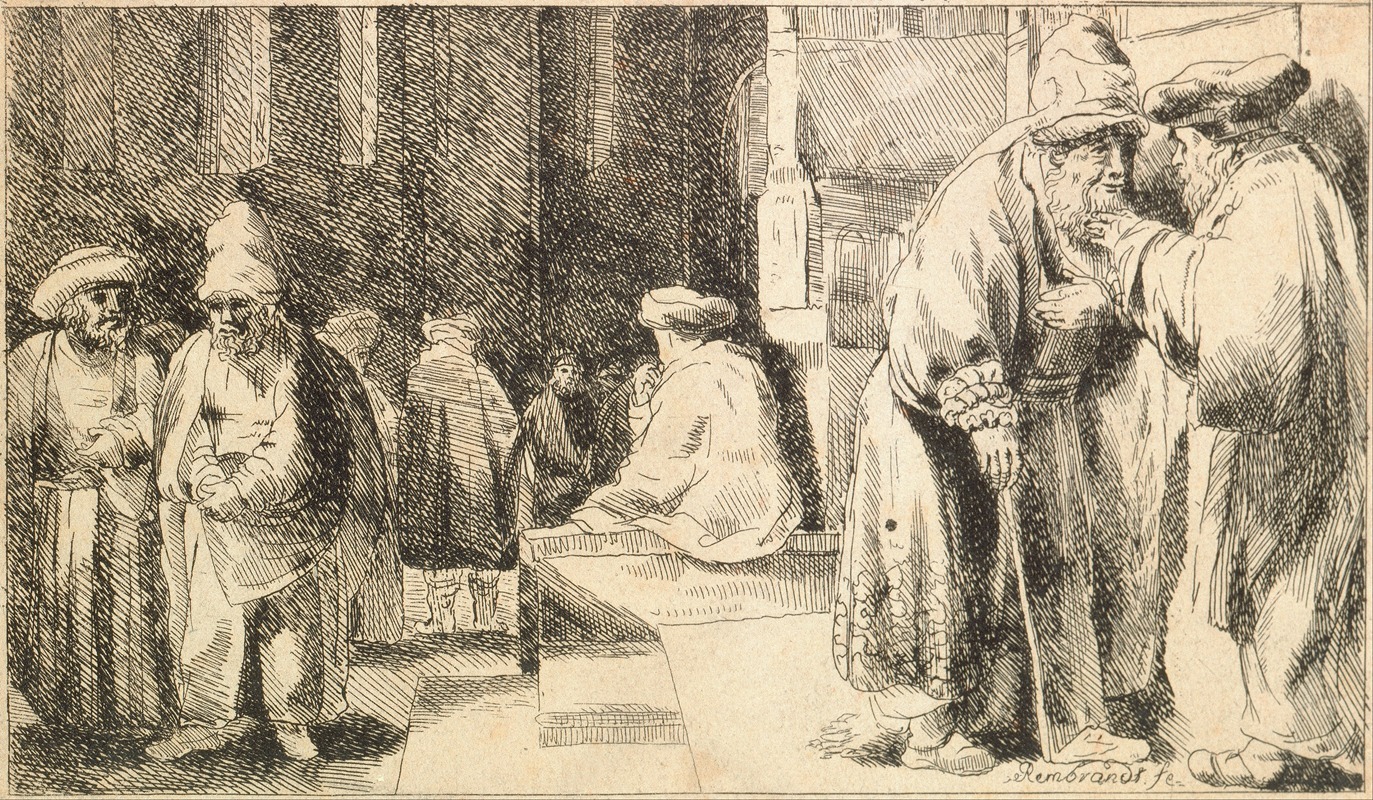 Rembrandt van Rijn - Jews in the Synagogue