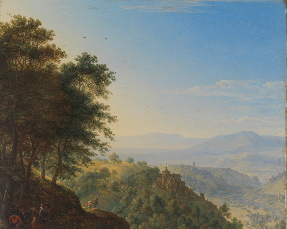 Herman Saftleven - Mountainous landscape near Boppard aan de Rijn