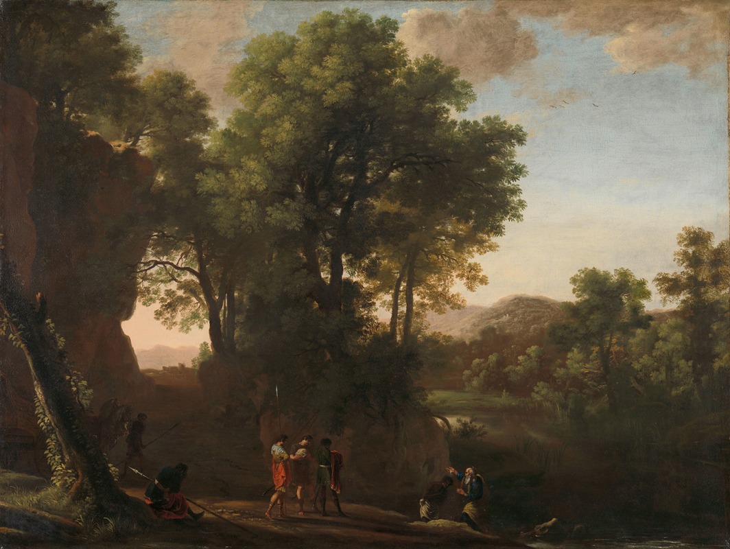 Herman van Swanevelt - Landscape with the baptism of the eunuch