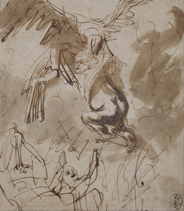 Rembrandt van Rijn - Study for The Abduction of Ganymede