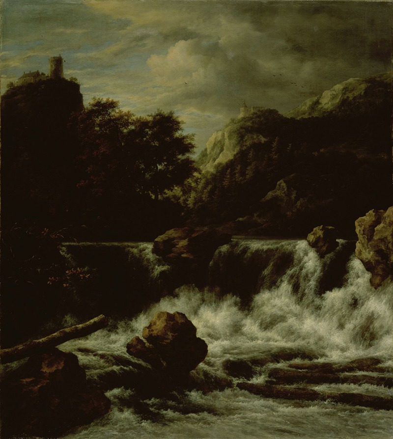 Jacob van Ruisdael - Mountainous Landscape with Waterfall