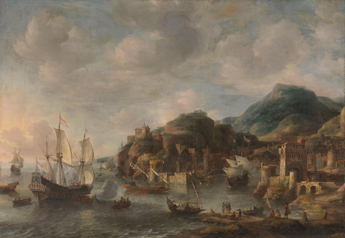 Jan Abrahamsz Beerstraaten - Dutch Ships in a Foreign Port