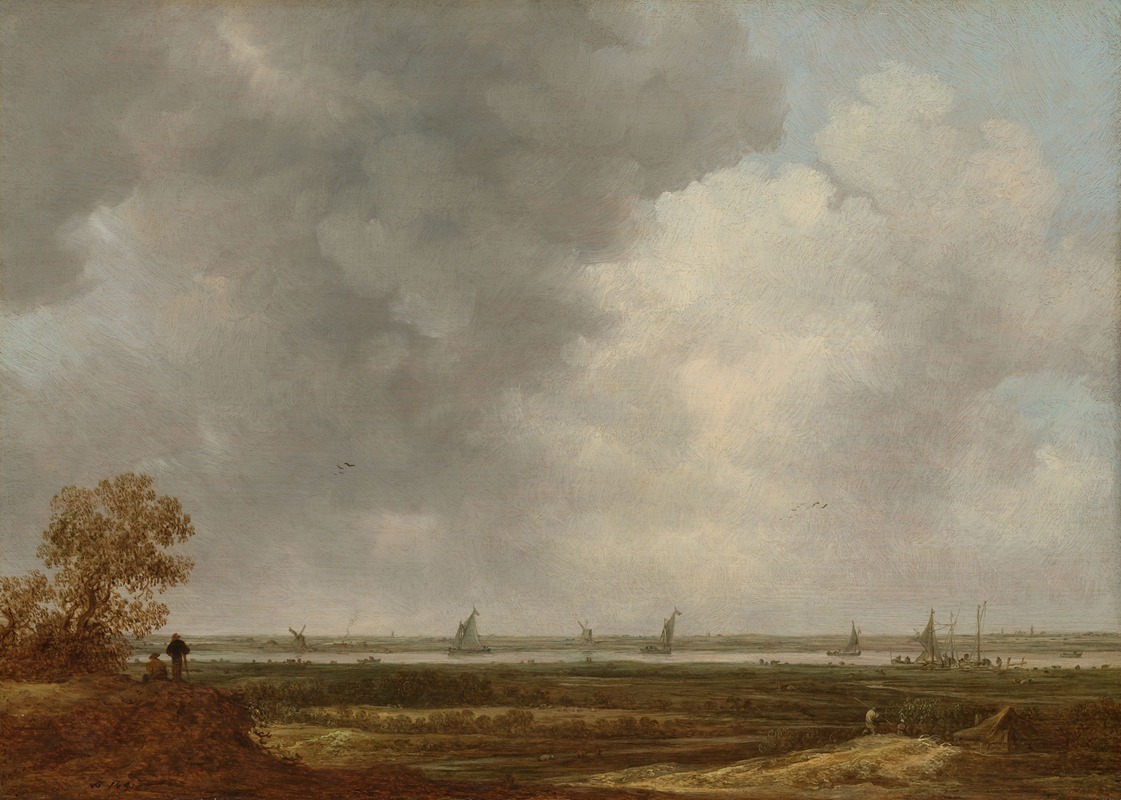 Jan van Goyen - Panoramic View of a River with Low-lying Meadows