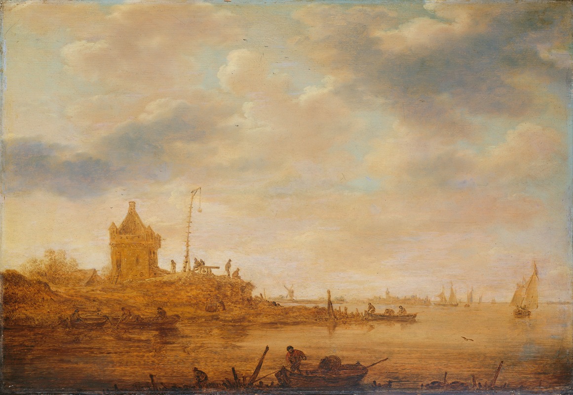 Jan van Goyen - River View with Sentry Post