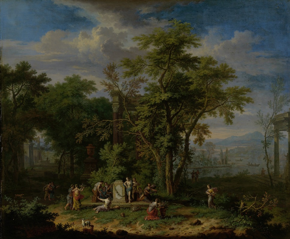 Jan van Huysum - Arcadian Landscape with a Ceremonial Sacrifice