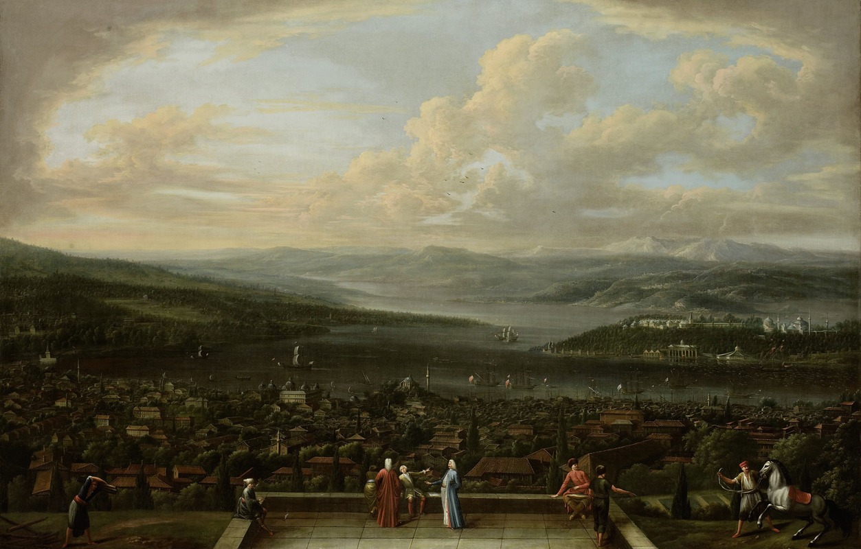 Jean Baptiste Vanmour - View of Istanbul from the Dutch Embassy at Pera