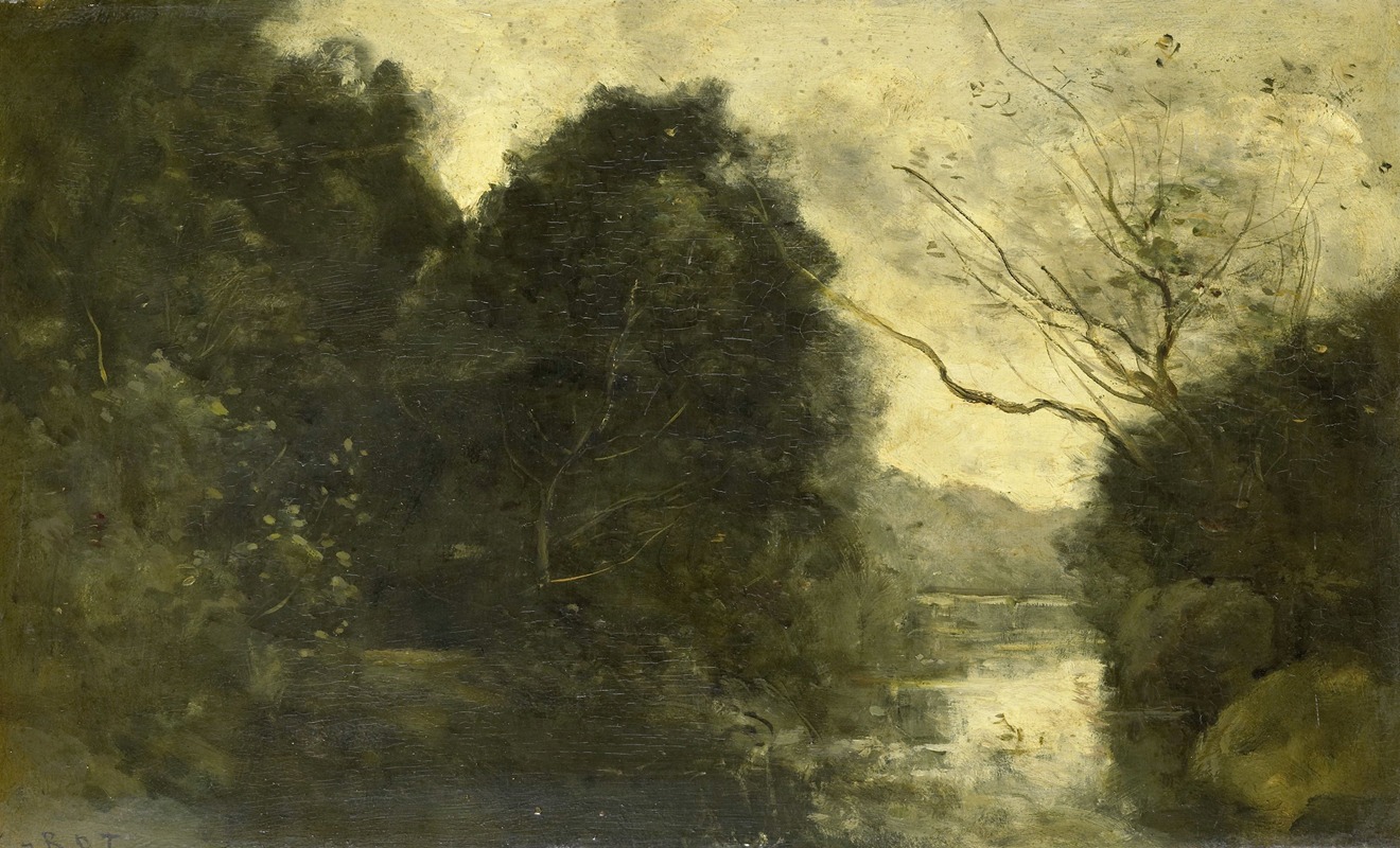 Jean-Baptiste-Camille Corot - Pond in the Woods