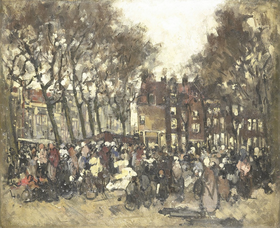 Joannes Barnardus Antonius Maria Westerwoudt - De Noordermarkt te Amsterdam