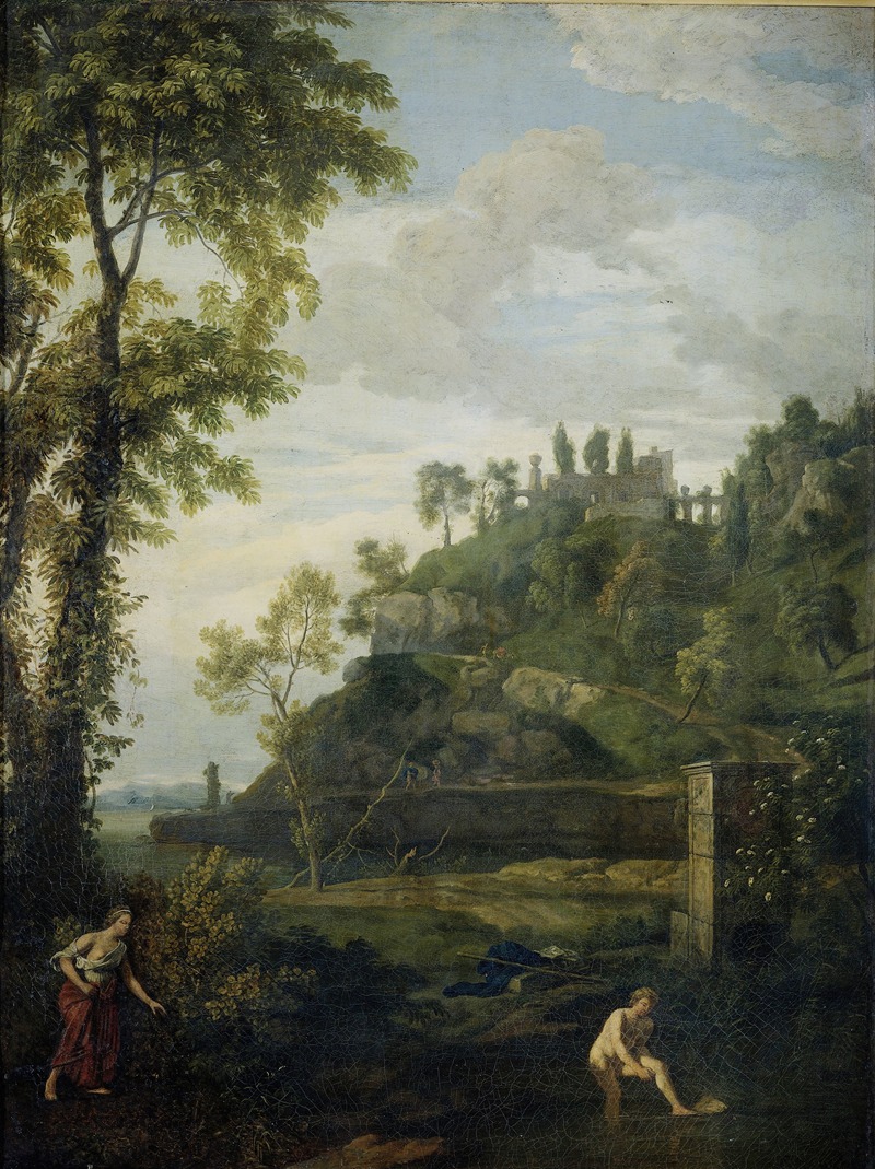 Johannes Glauber - Arcadian Landscape with Salmacis and Hermaphroditus