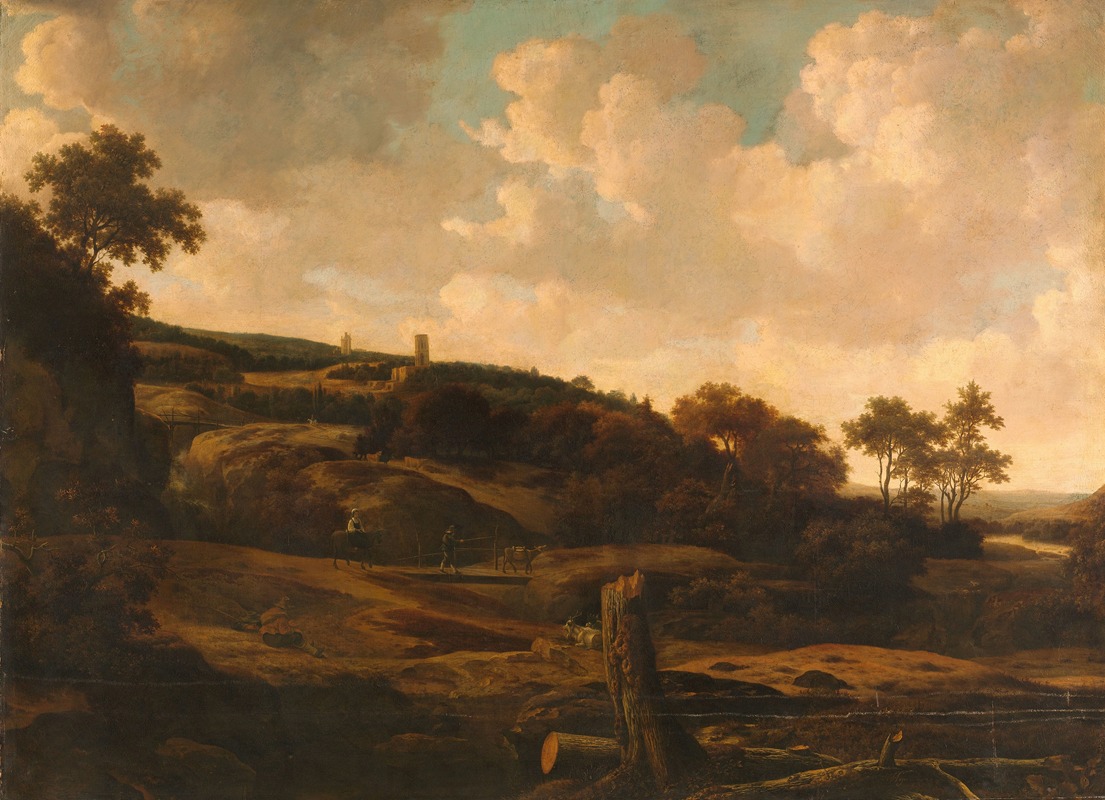 Joris van der Haagen - Mountainous Landscape with a Ruin