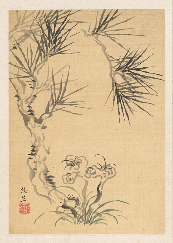 Tsubaki Chinzan - Pine Tree and Fungus