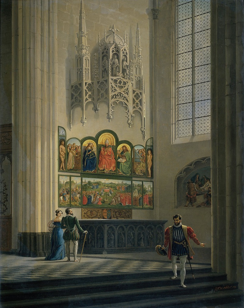 Pieter-Frans De Noter - The Ghent Altarpiece by the van Eyck Brothers in St Bavo Cathedral in Ghent