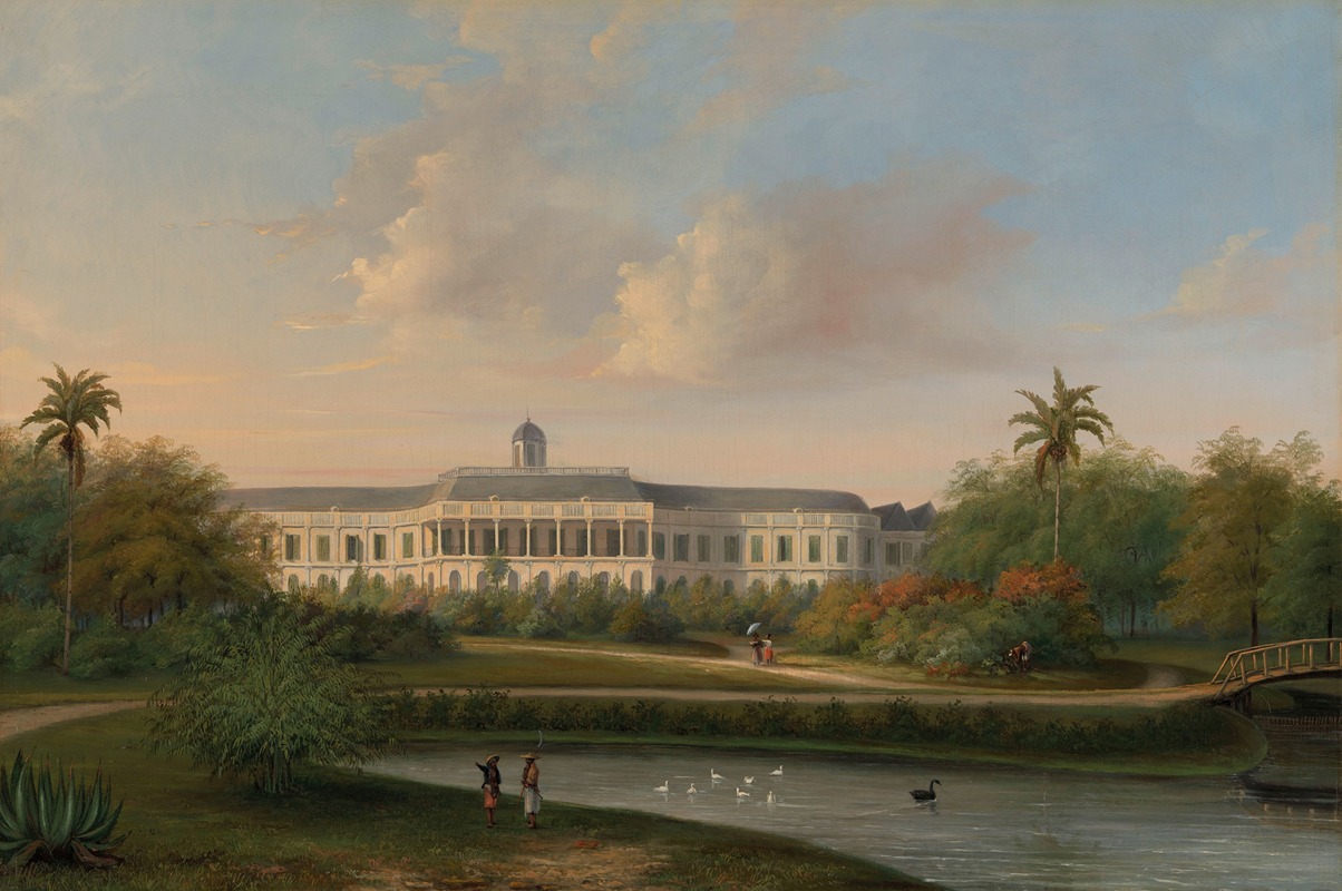 Willem Troost the younger - Rear View of Buitenzorg Palace before the Earthquake of 10 October 1834