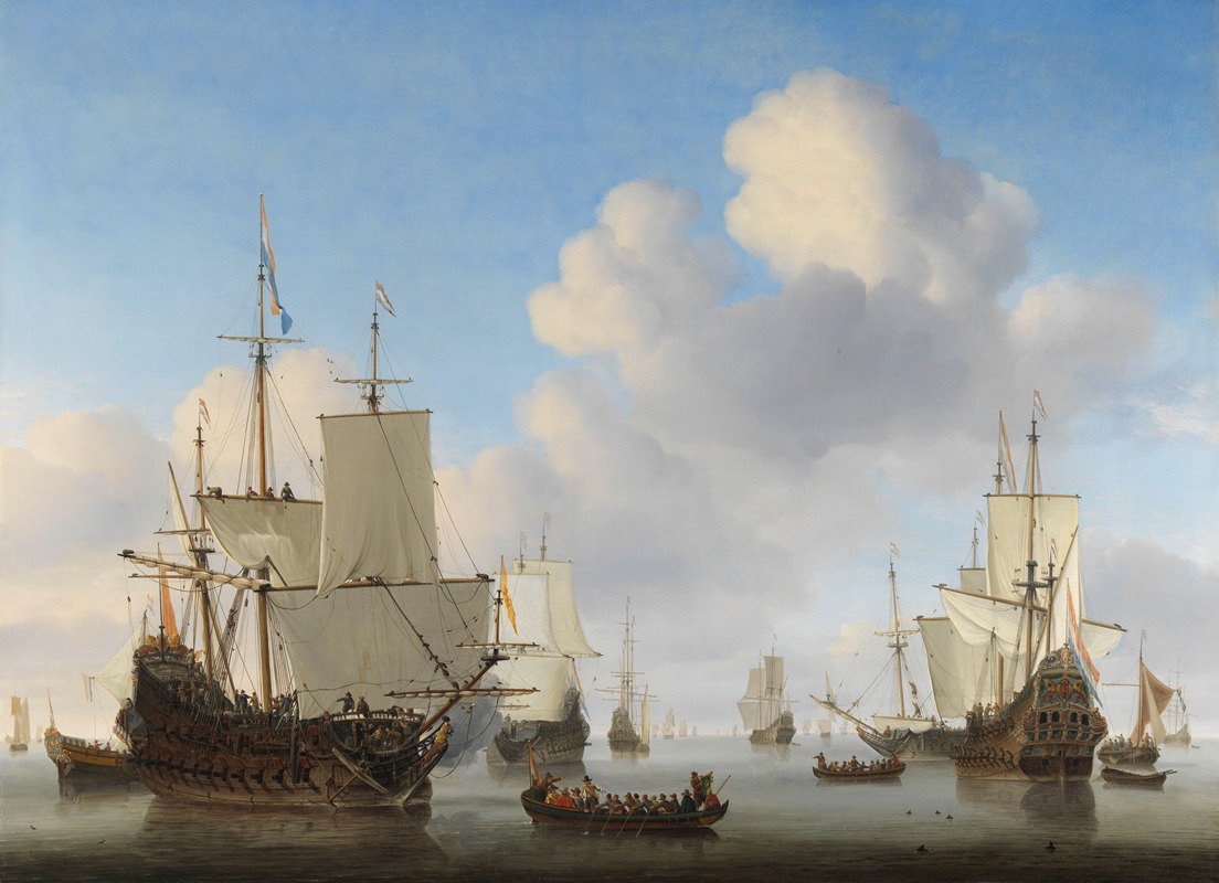 Willem van de Velde the Younger - Dutch Ships in a Calm Sea