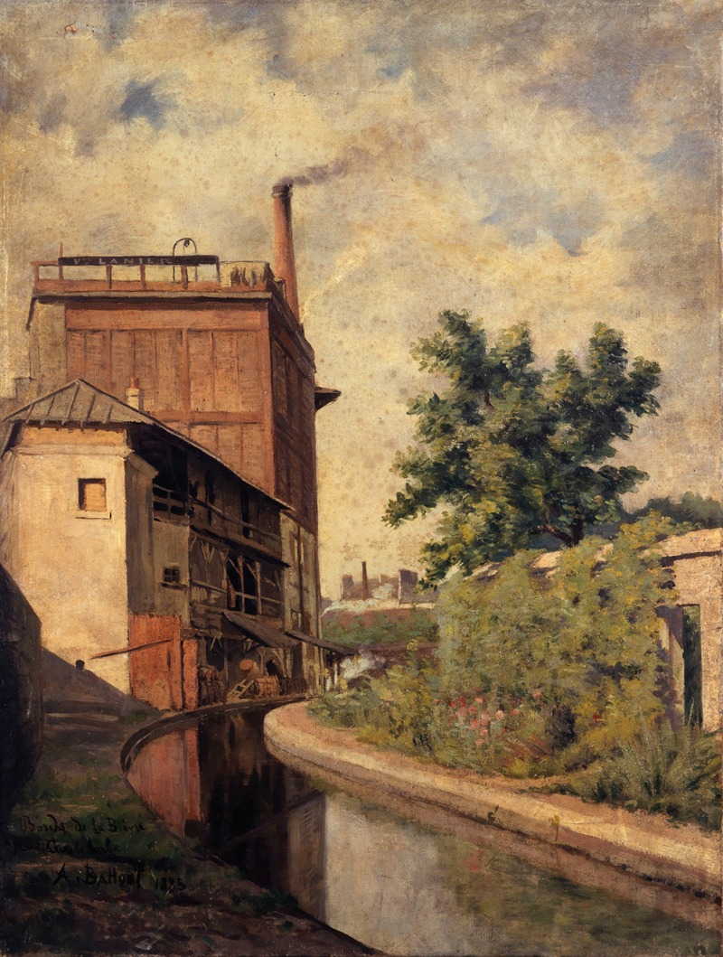 Alfred-Louis Bahuet - La Bièvre, rue Croulebarbe (Usine de la veuve Lanier)