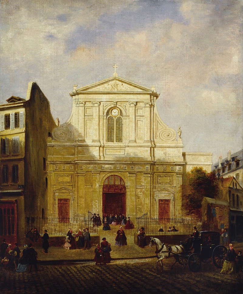 Anonymous - La façade de l’église des Blancs-Manteaux, 1865